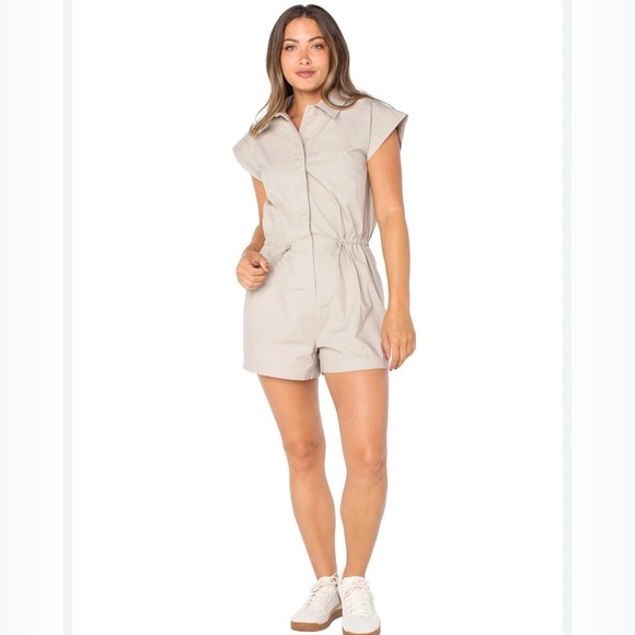 Celebrity Pink Pants - Celebrity Pink Khaki Button-Down Romper – XXL